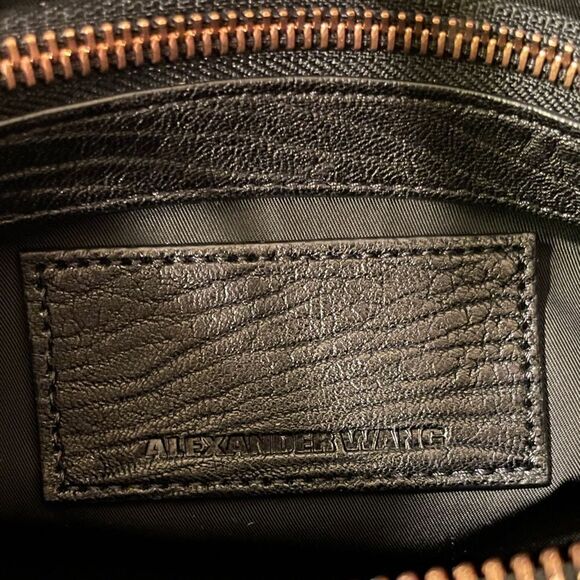❤️SOLD❤️ALEXANDER WANG Pebbled Lambskin Rockie & Rose Gold Hardware Crossbody - Picture 4 of 15